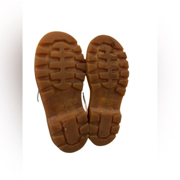 Timberland Classic Pink Nubuck Leather Girls Boots Size 10 With Rubber Sole - Picture 5 of 10